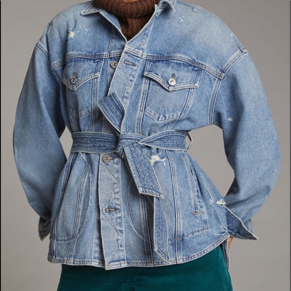 NWT Citizens of Humanity Dolly Belted Jean Jacket (Size Medium) in Oahu